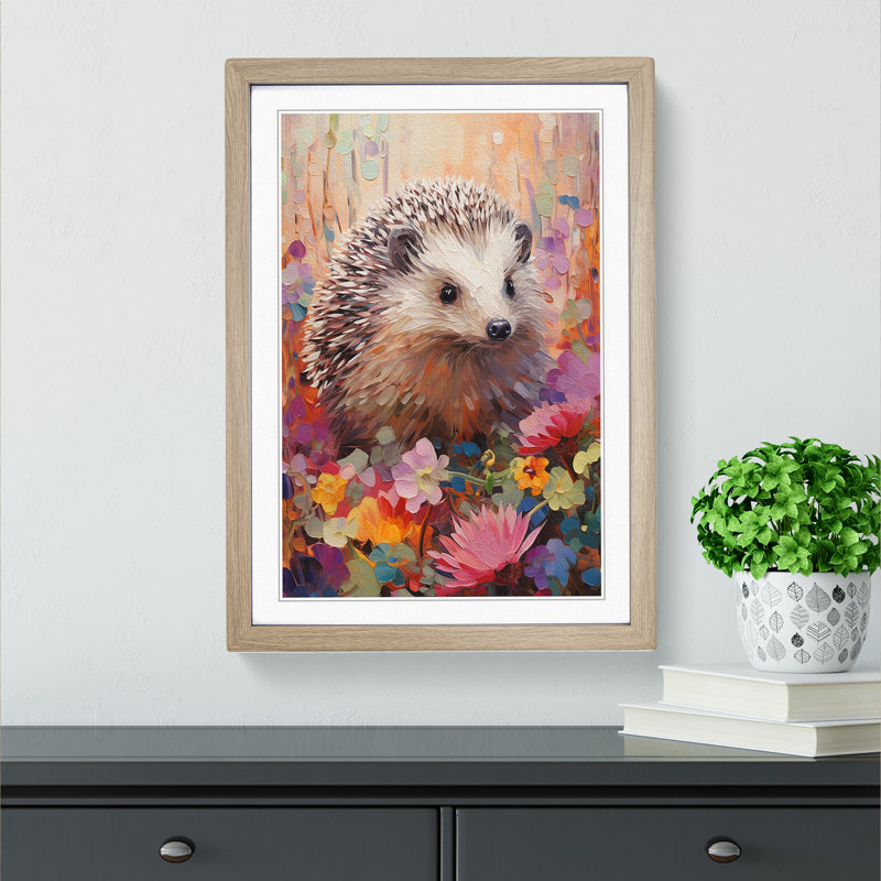 Hedgehog Impressionism - Framed Print