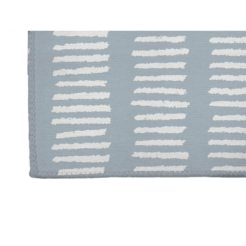 Fencing Rows Non-Slip Outdoor Rug, Runner 2'6" x 8'
