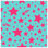 Pink Stars On Teal Canvas Gallery Wrap in Many Sizes