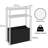 Narrow Side Table, Slim End Table with Fabric Basket, Skinny Table for Small Spaces-848298933-848298929