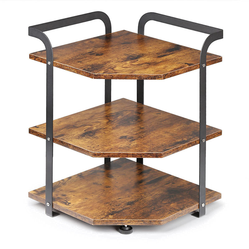 Wood Countertop Corner Shelf