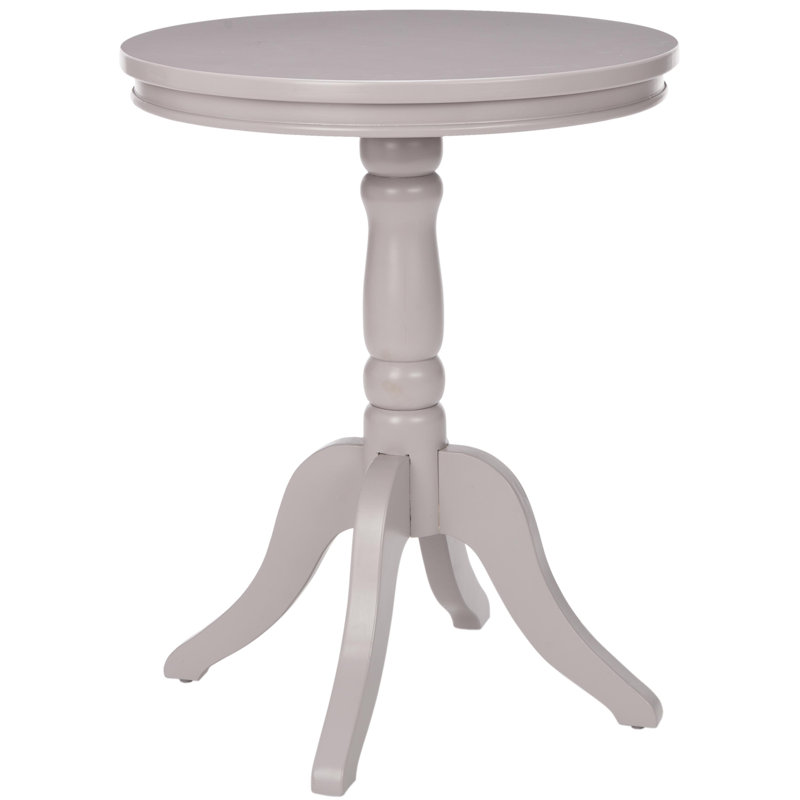 Earlean Solid Wood End Table, Beige
