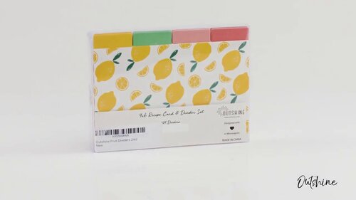 Outshine Premium Recipe Cards 4x6 Inches, Fruit Design (Set of 50) | No-Smear Double Sided Thick Cardstock | Bulk Blank Recipe Cards for Recipe Box 4X