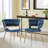17.72'' H Velvet Upholstered Metal Side Chair-1031742250
