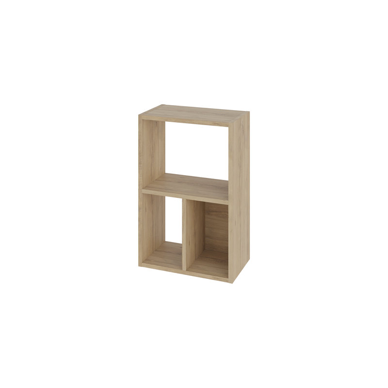 Sereta 68cm H x 44cm W Floating Bookcase, Sapphire Oak