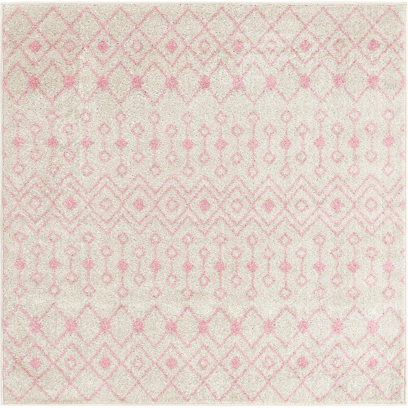 Abstract Indoor Rug, Square 5'3"