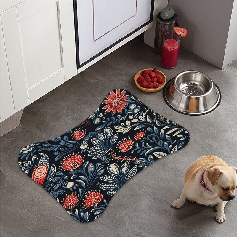 Noble Blooms - Tapis d'alimentation en os 1 pièce