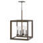 Rhodes Warm bronze 4 -Bulb 28.3" H Outdoor Hanging Lantern