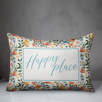 Floral Outdoor Reversible Throw Pillow