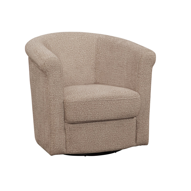 Pinehill Marvel 360 Swivel Barrel Chair, Gloss Boucle Sand Tan
