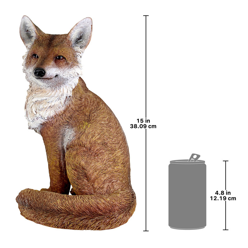 Statue de jardin Fabian, le renard flamboyant
