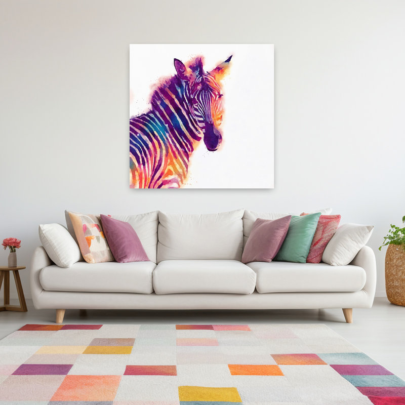 Art zébré contemporain The Aesthetic II, H 48 po x l 48 po