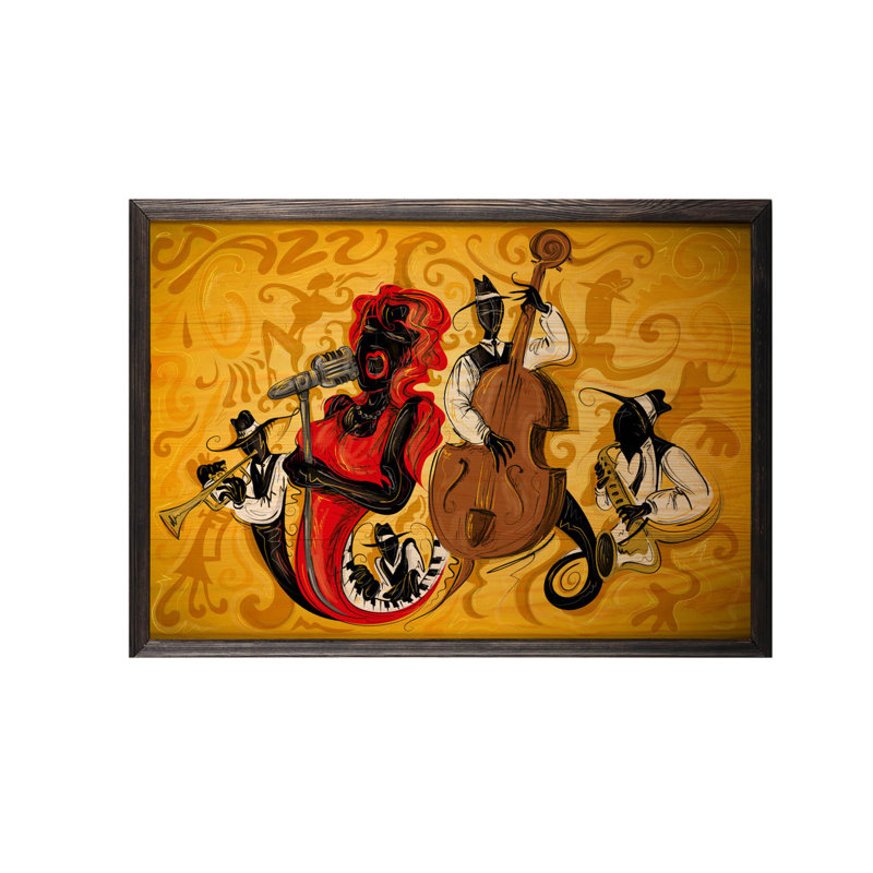 Perry Single Picture Frame Print on Wood, 50cm H x 70cm W x 2cm D