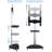 Mount-It! Mobile TV Cart, Height Adjustable Rolling Stand with Component Shelf and Rolling Casters