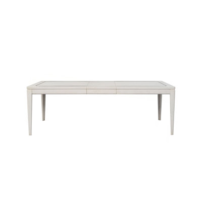Expandable Leg Tablewith Metal Inlay - Vanilla