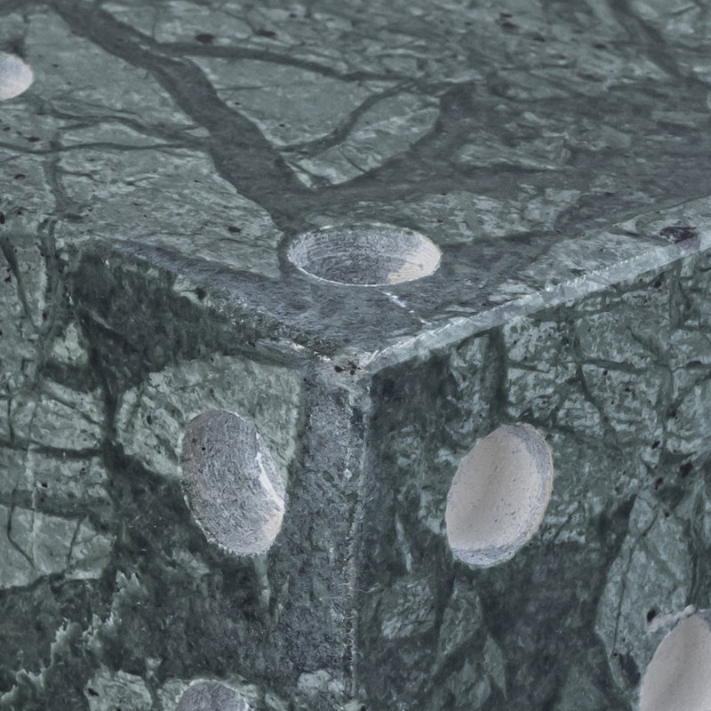 Dice Marble Abstract Figurines & Sculptures, Green