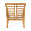 Ensemble de fauteuil club et table d'appoint 2 pièces Caydon, finition en bois brun avec motif à double vitrage