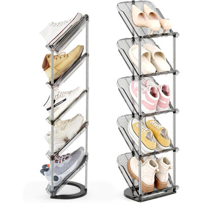 Slanted Narrow Shoe Rack 5 Tiers