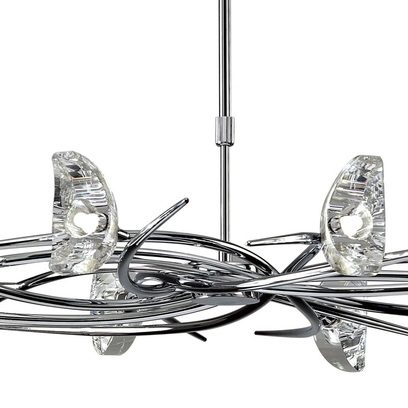 Drossett 8 - Light Unique/Statement Pendant, Polished Chrome