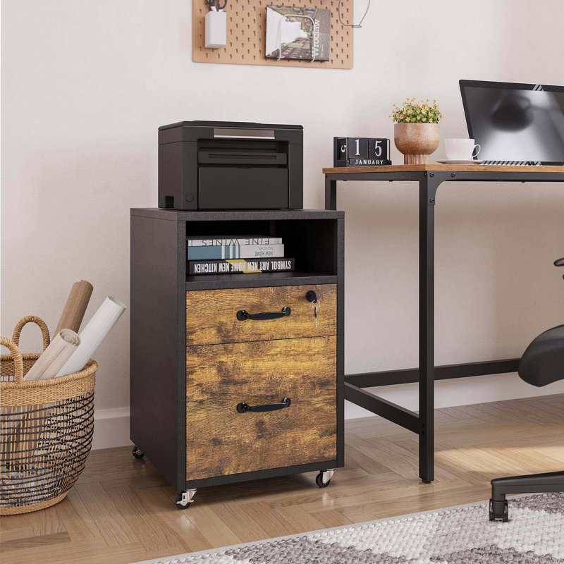 Danby 40cm Wide 2 -Drawer File Cabinet, Black/Brown