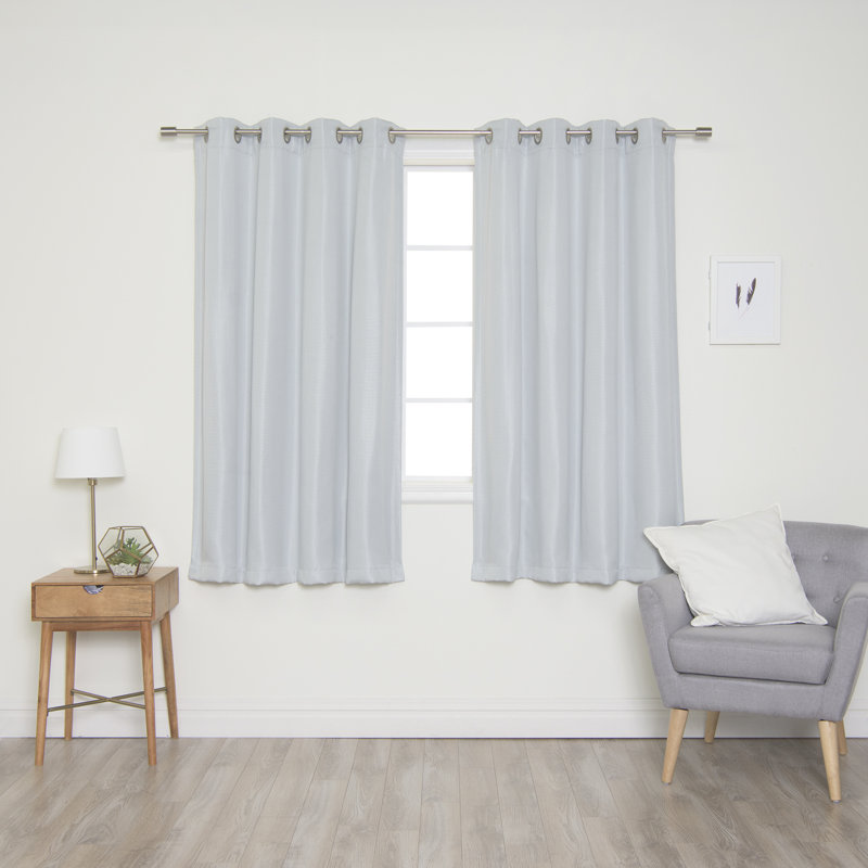 Paire de rideaux occultant et isolants avec œillets Manasse, L 52 po x L 63 po, Vapeur