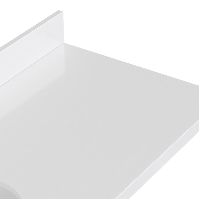 ARIEL Monroe 54 Single Sink Bathroom Vanity with Carrara Quartz Top, White, 42" - 43", Pure White Quartz