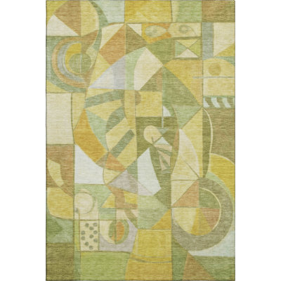 Premium Machine Washable Lubbers AMF1758 Abstract Rug