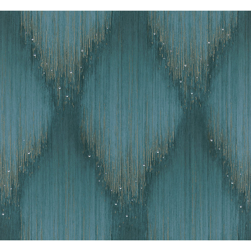 Galerie Fashion Icon Shimmer Rhinestone Stripes Wallpaper, Green