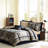 Twin Plaid Comforter With Bed Sheets - Modern Color, Bedding Contrasting Flange, Quality-129906226