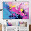«Pink Blue Paint Splash Pop Art», ensemble d'art mural abstrait-558562138-558562143