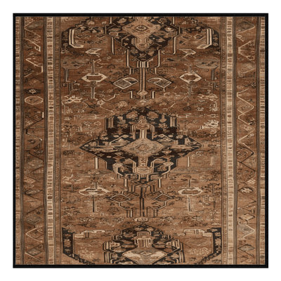 Machine Washable Turkish Brown Area Rug