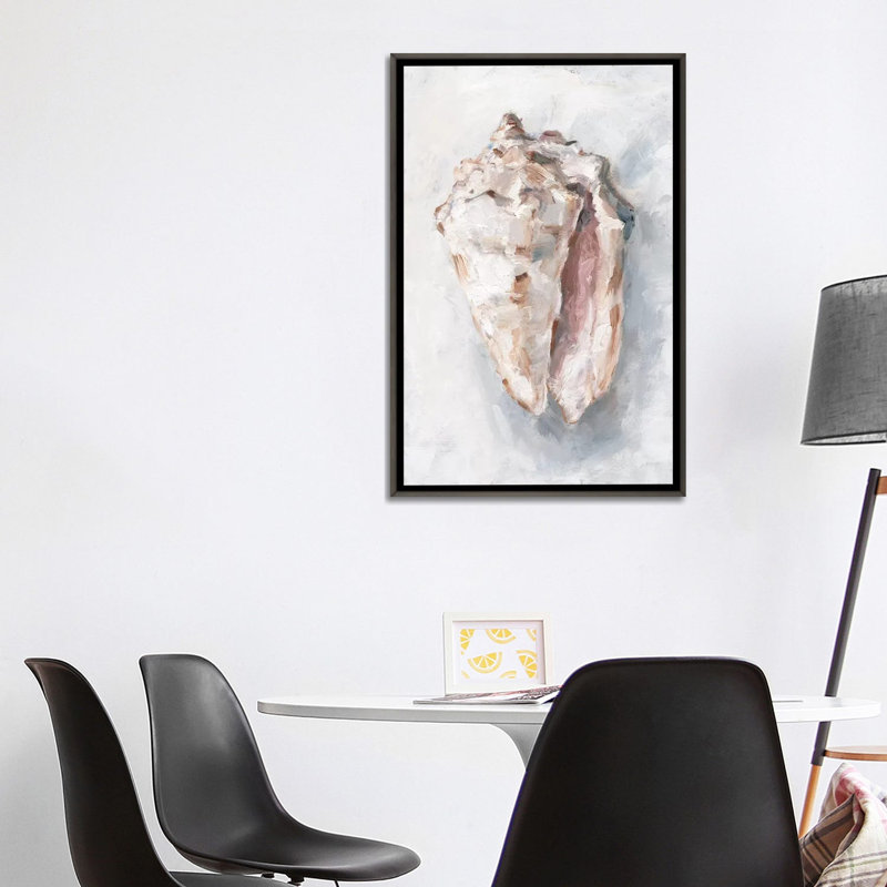 "White Shell Study II" par Ethan Harper, reproduction d’art, Pas de tapis, H 40 po x l 26 po x P 1,5 po