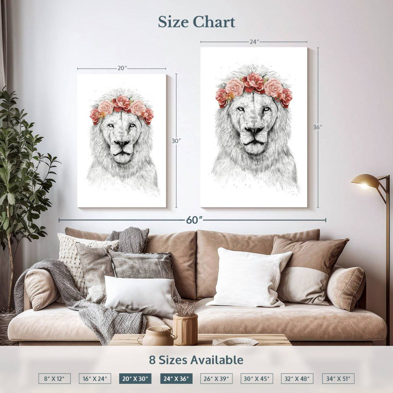 Brampt Festival Lion, 36" H x 24" W