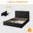Upholstered Bed Frame with Headboard, Storage Drawers & Wooden Slats, No Box Spring Needed-1041660318-1041660304