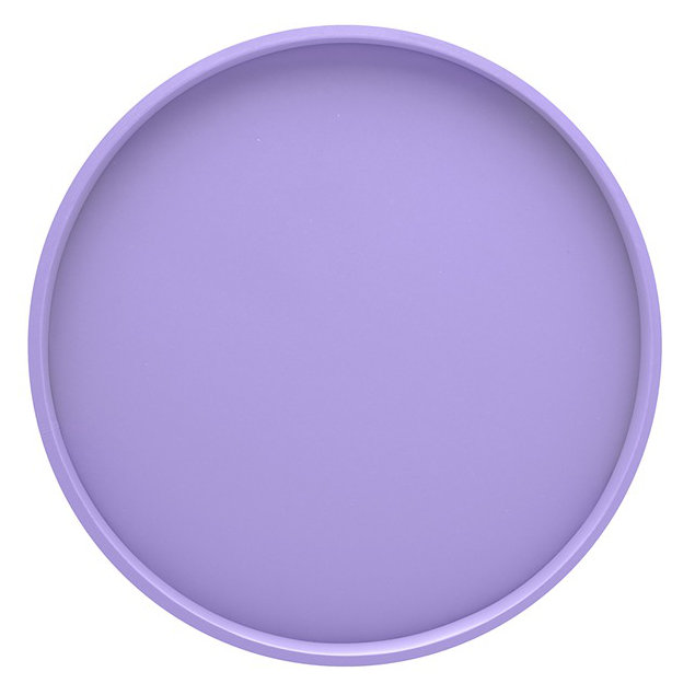 Ebern Designs Haowen Plastic Platter, Lavender