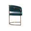 Fauteuil rembourré en tissu H 18 po Haddam - bleu sarcelle-1034726062-1034726063