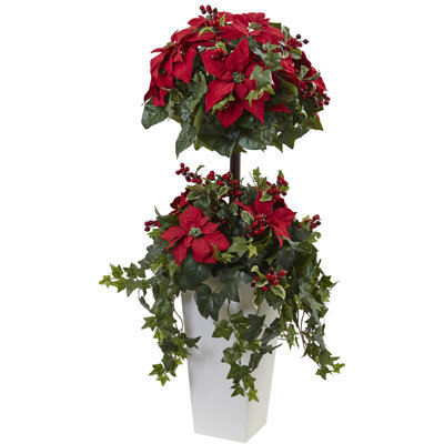 Topiaire à fleurs artificielles 48 "en pot