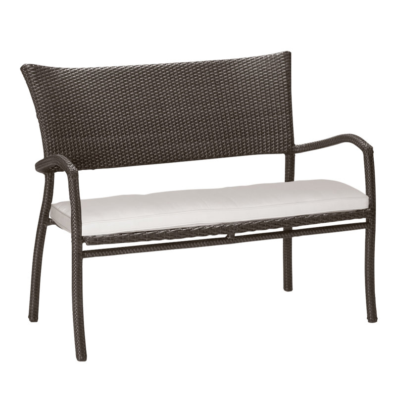 Banc tissé Skye - Noyer noir, Noyer noir, Blanc naturel, Welt