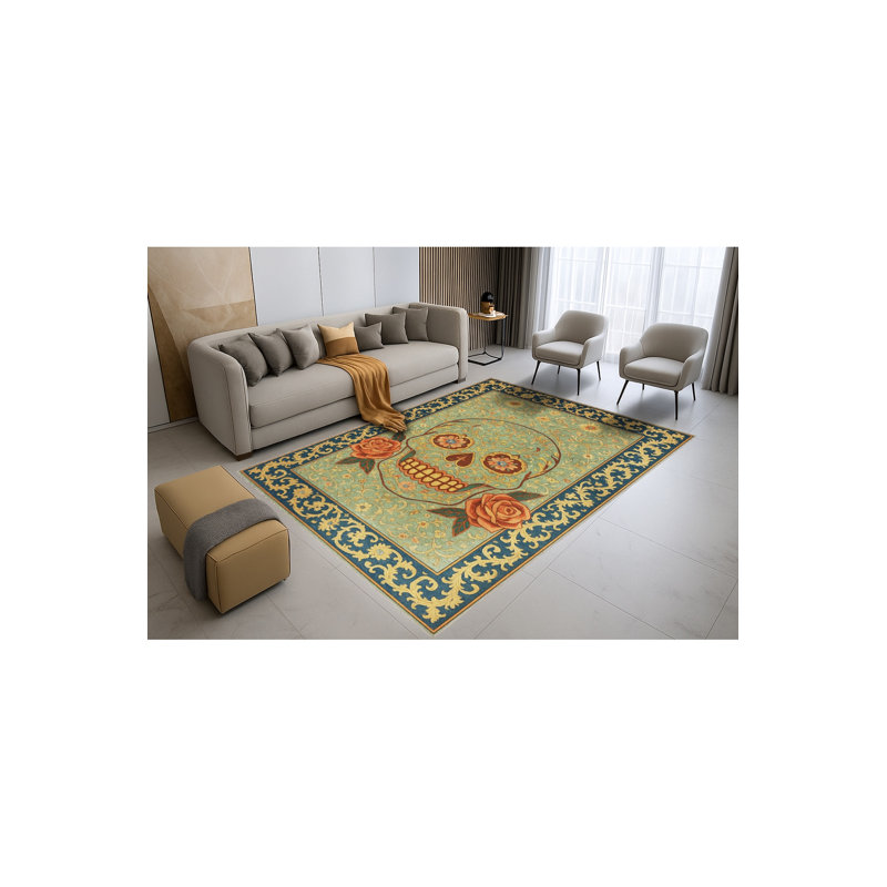 Tapis vert lavable Mosso, 3'3" x 4'11"