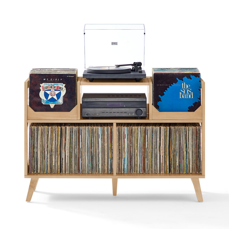 Grande console de rangement pour disques Bailey, Natural