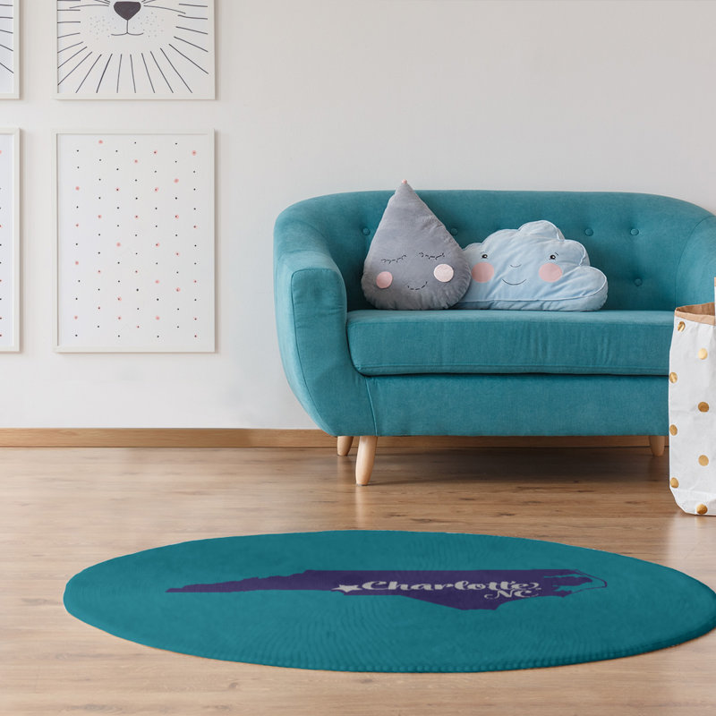 Chenille Indoor Rug, Round 5'