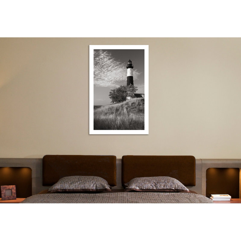 «Big Sable Point Lighthouse II BW», toile tendue par Alan Majchrowicz, H 24 po x l 16 po x P 1,5 po