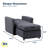 Serta Cooper 36" Convertible Accent Chair w/ Accent Pillow, Dream Coil Comfort, Easy Assembly-88874660