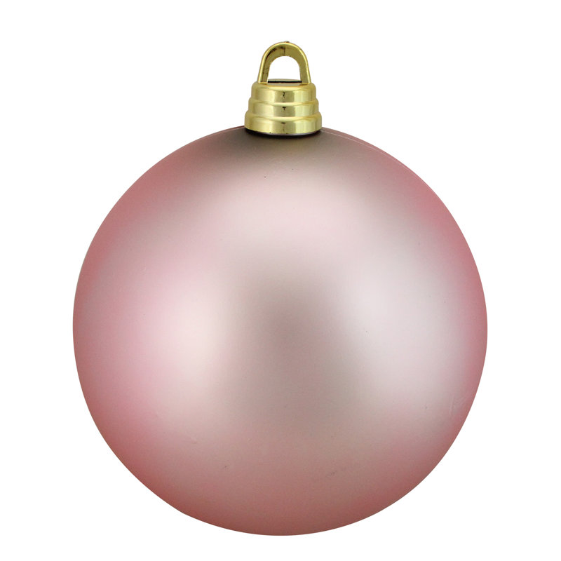 Ornement boule de Noël incassable 10 po (250 mm), H 12 po x l 12 po x P 12 po, Rose bonbon mat