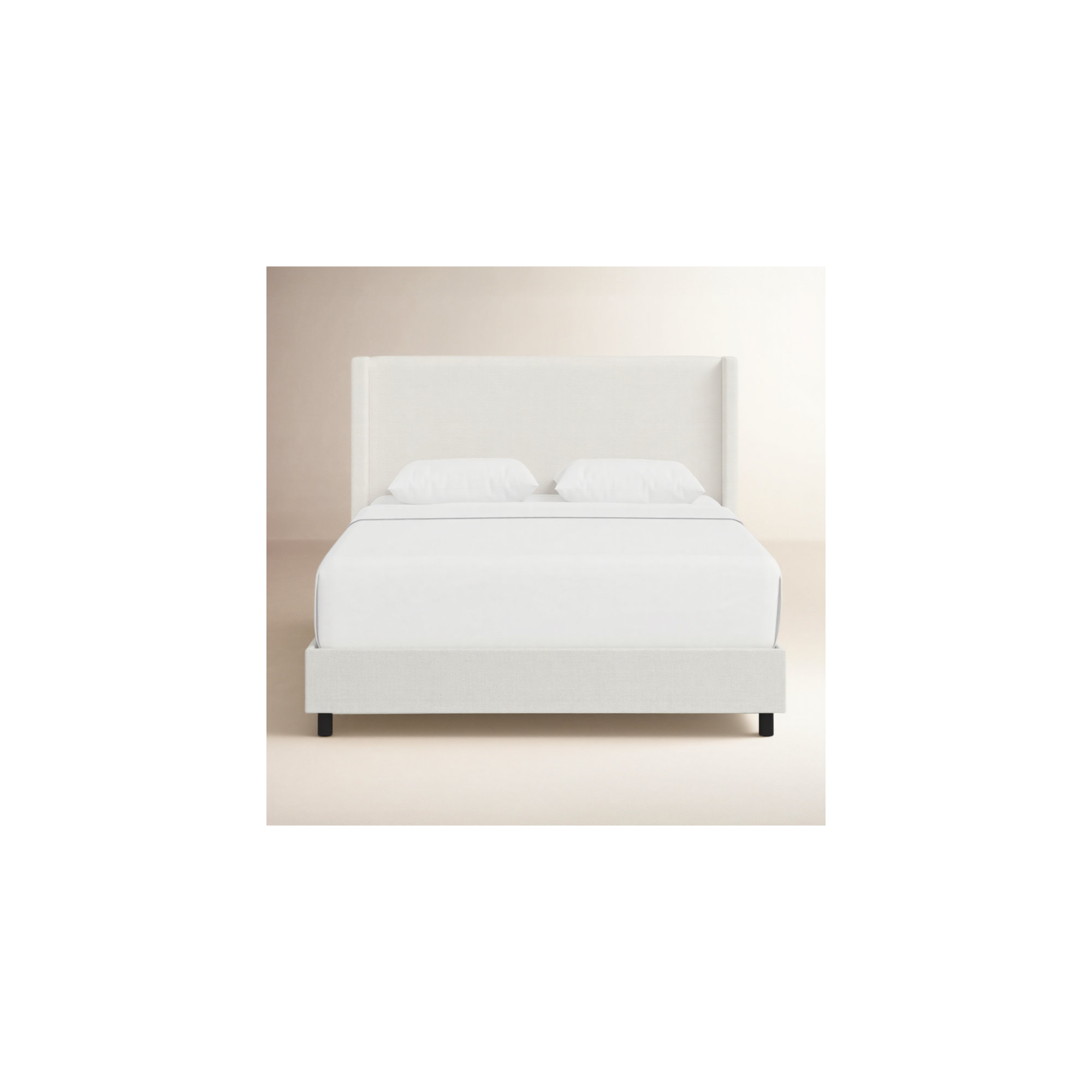 Hanson Upholstered Wingback Bed, Classic Otter Performance Velvet, Twin
