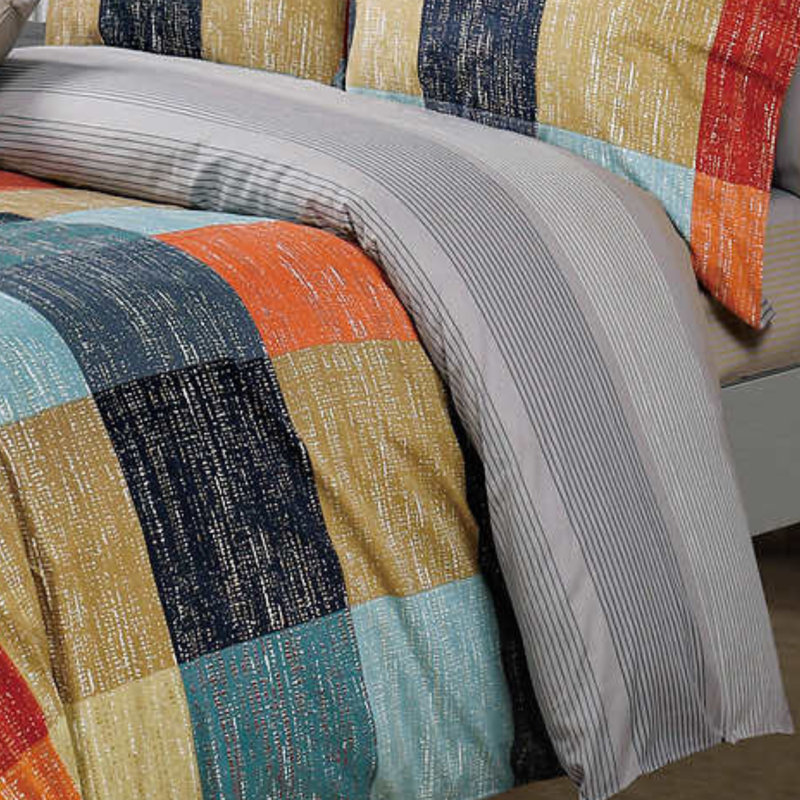 Ensemble de housse de couette 100% satin de coton Cascata, Simple