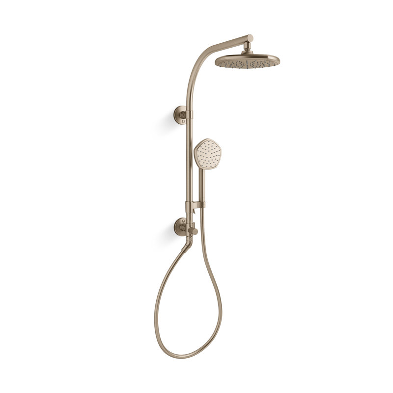 Hydrorail-R Occasion Arch Shower Column Kit With Rainhead And Handshower 1.75 Gpm, Vibrant Brushed Bronze