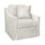 Oliver Boucle Cotton Swivel Slipcovered Armchair-86519203