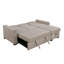  Canapé-lit modulaire avec méridienne Camden, taupe