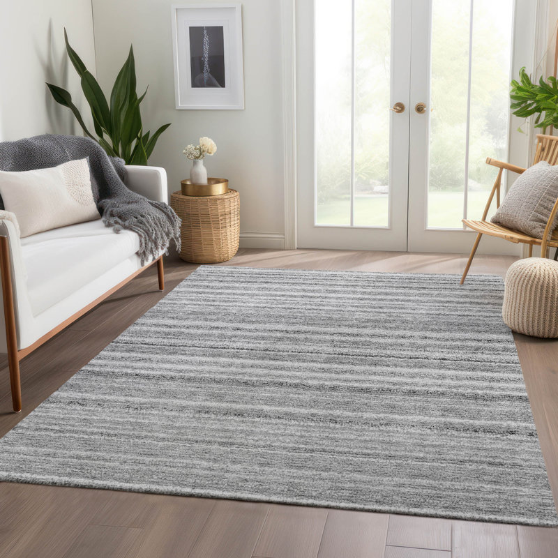 Ayslee Washable Striped Indoor / Outdoor Rug, Rectangle 5' x 7'6"